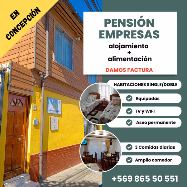 Pensión para empresas y trabajadores en Concepción