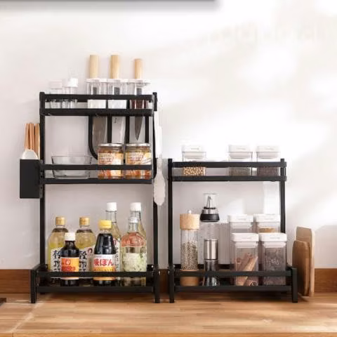 Estante Mini Rack Metálico 2 Repisas Multiuso