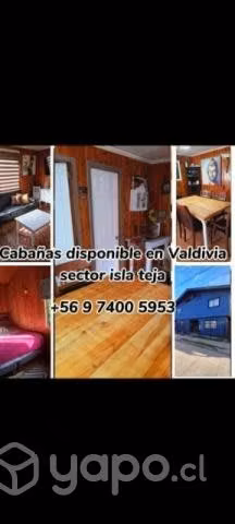 Cabañas disponible en valdivia sector isla teja