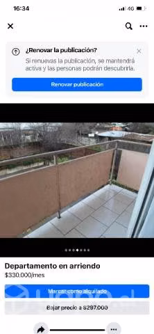 Arriendo dpto Talca condominio abate Molina, frent