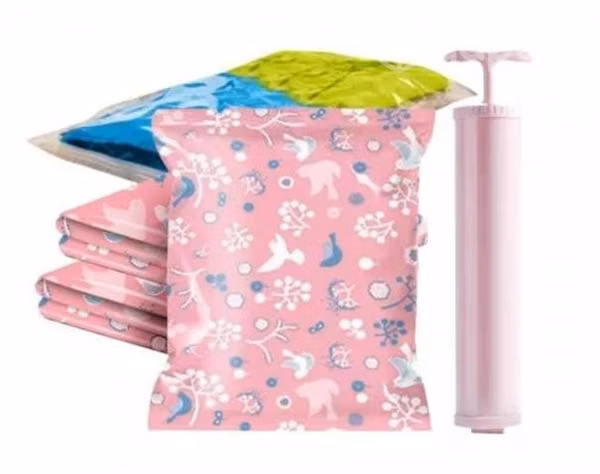 Pack Bolsa 2 Unid Al Vacío Guarda Ropa 50x35cm Con