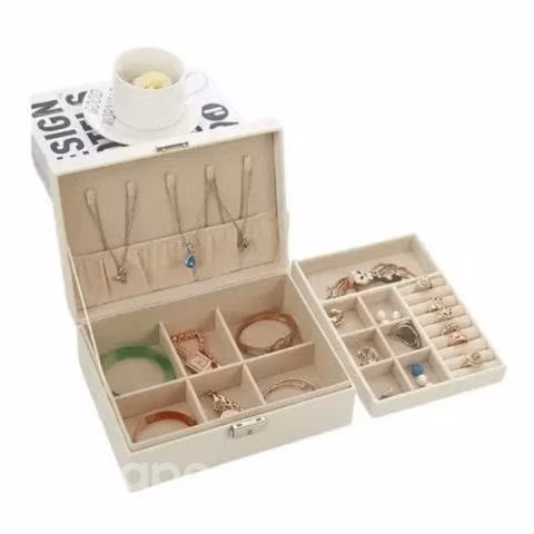 Maletin Joyero 2 Niveles, Organizador De Joyas