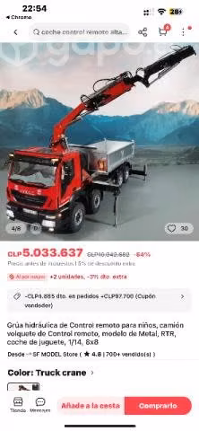 Contro remoto maquinaria grúa