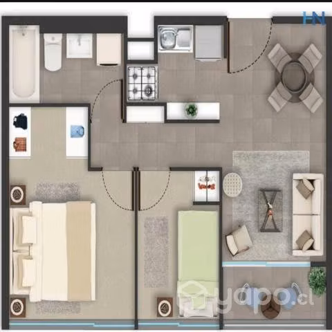 Arriendo, amplio y luminoso 2D+1B Quinta Normal