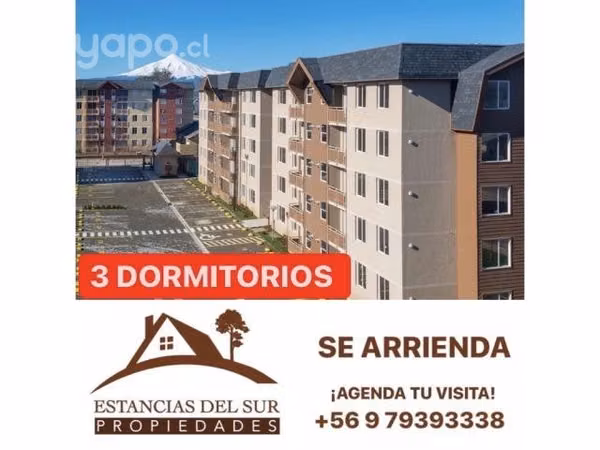 Departamento equipado 3 dormitorios año corrido