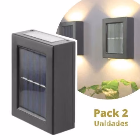 Foco Para Pared Led Solar Jardín Exterior
