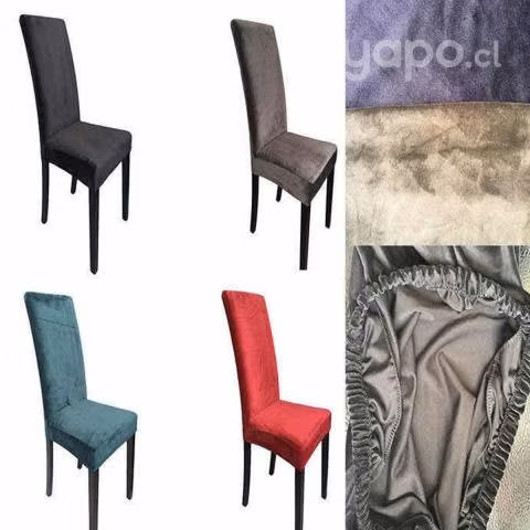 Funda De Silla Terciopelo Para Comedor Elásticas