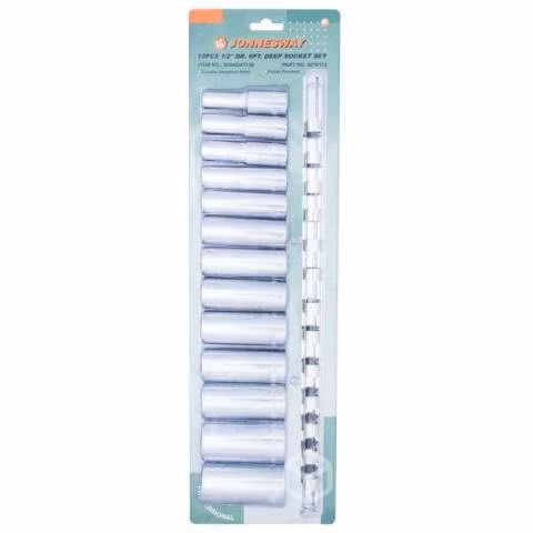 Set dados largos 1/2" 13 piezas