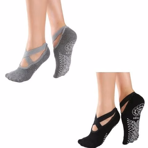 Calcetines Antideslizantes Yoga Modelo Cruz
