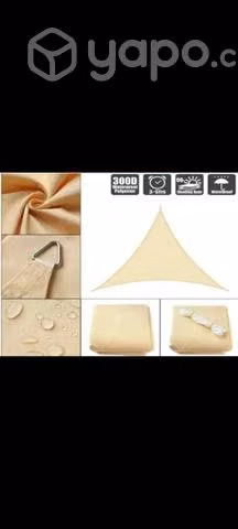 Lona toldo triangular 2x2x2 tela Oxford impermeabl