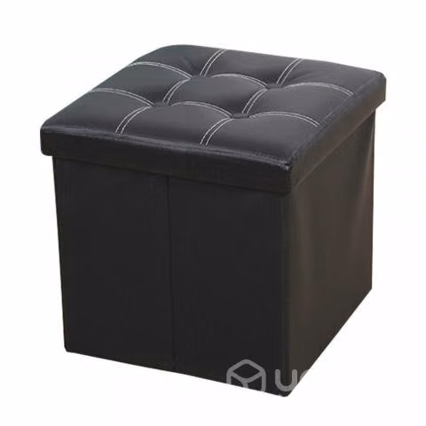Baul Tomy Boton Plegable Ecocuero Asiento 38cm
