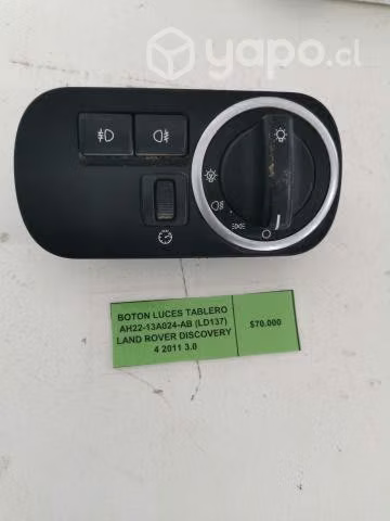 Boton Luces Tablero Land Rover 2011 discovery