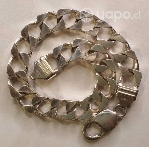 Pulsera Plata Fina Italiana, ley 925 tipo Grumet