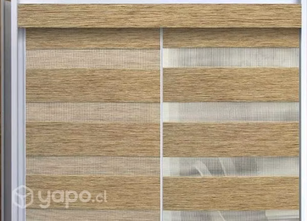 Cortina roller duo beige lino 60x200