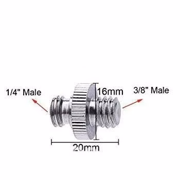 Adaptador de tornillo 1/4 a 3/8 macho