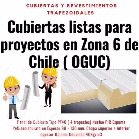 Cubiertas para zona termica 6 Chile OGUC