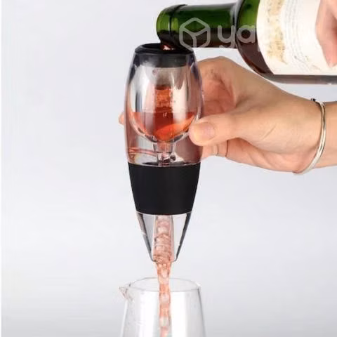 Aireador De Vino Decantador Portátil De Cristal