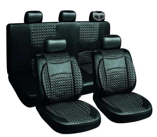 Funda asientos simi cuero negra motorlife