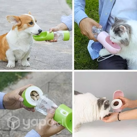 Botella De Agua Y Comida Para Mascota Portable