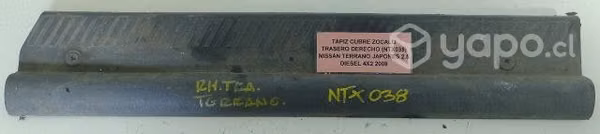 Tapiz Cubre Zocalo Tras Der (NTX038) Terrano Japon