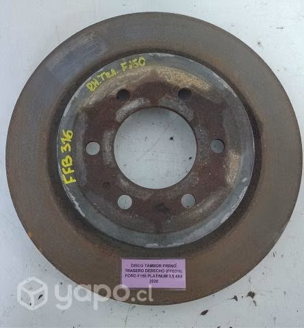 Disco Tambor Freno Tras der (FFB316) Ford F150 Pla