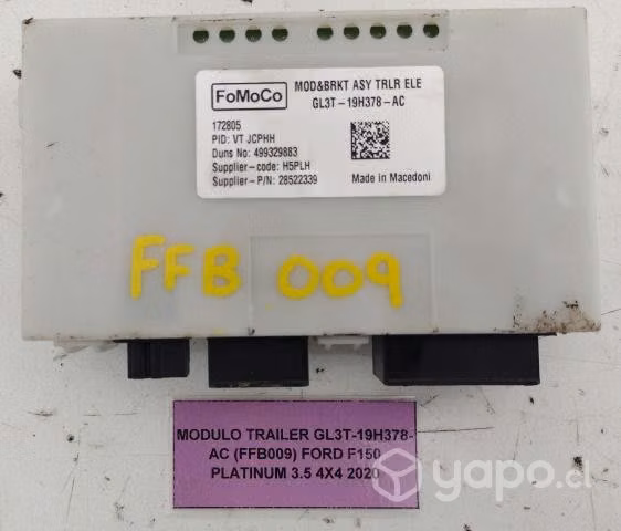 Modulo Trailer GL3T-19H378-AC (FFB009) F150 3.5