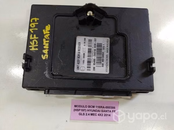Modulo BCM 116RA-000386 (HSF197) Hyundai Santa Fe