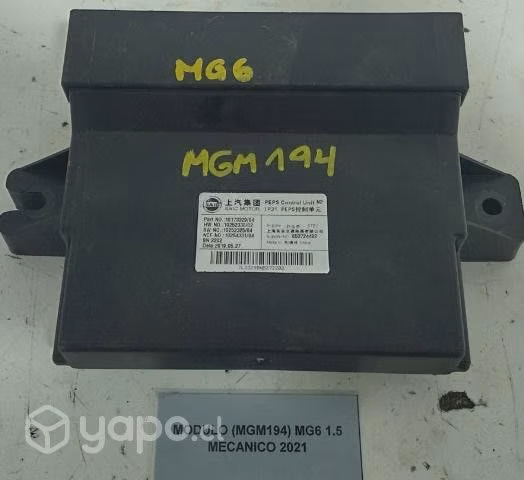Modulo (MGM194) MG6 1.5 Mecanico 2021