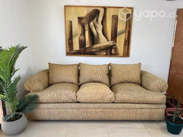 Sofá / Sillón 3 Cuerpos Color Dorado ORO