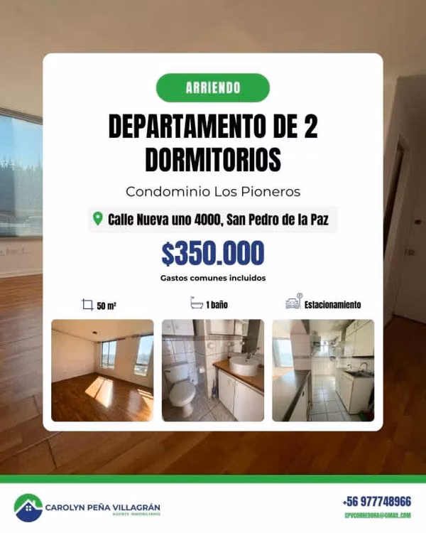 DEPARTAMENTO 2 DORMITORIOS, CONDOMINIO LOS PIONEROS