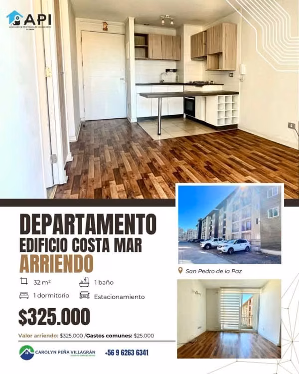DEPARTAMENTO 1 DORMITORIO, EDIFICIO COSTA MAR