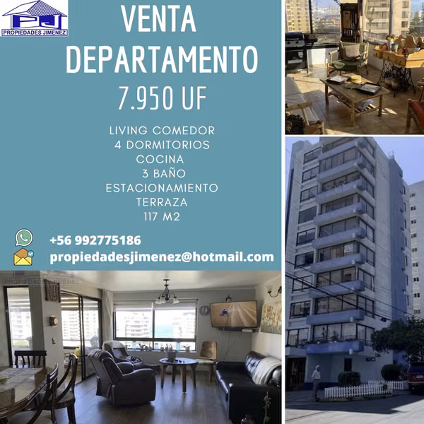 VENTA DEPARTAMENTO 4D + 3B + 1 ESTACIONAMIENTO