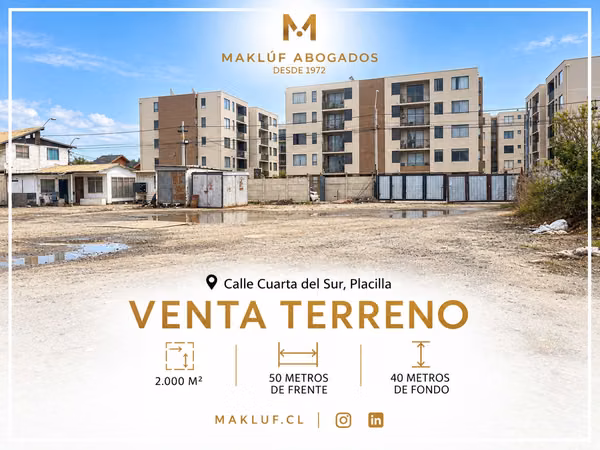 Rebajado!! Terreno en venta, Placilla