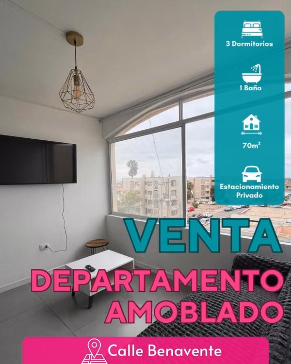 Oportunidad! Se vende depto centro amoblado en La Serena