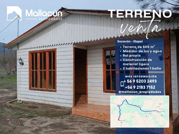 Casa en Venta en Socavón, Illapel – 500 m² con Excelente Ubicación