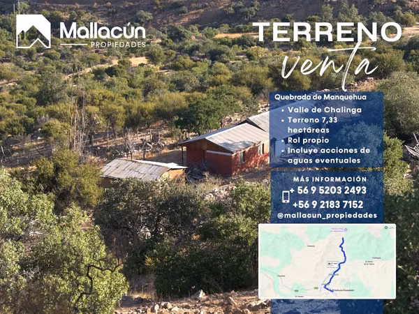 Parcela en Venta en Quebrada de Manquehua, Valle de Chalinga