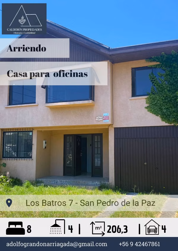 Arriendo Casa para Oficinas – Villa San Pedro