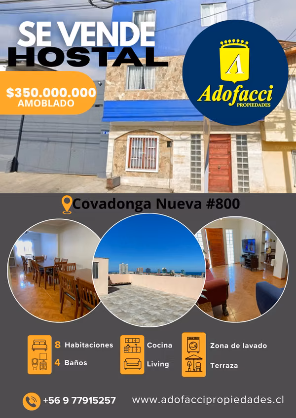 Se Vende Hostal Amoblado Covadonga Nueva
