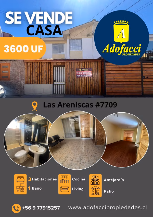 Se Vende Casa Pasaje Las Areniscas