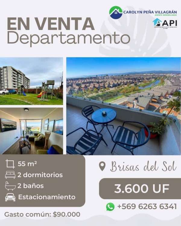DEPARTAMENTO 2 DORMITORIOS MARIPOSA, BRISAS DEL SOL