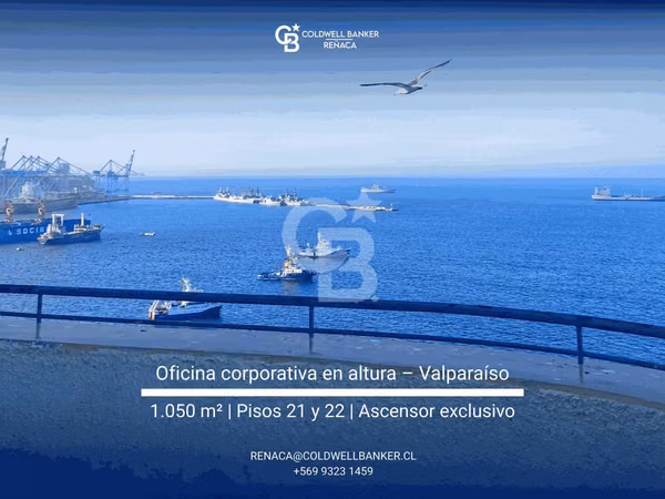 Oficina corporativa en altura – Valparaíso | 860 m² útiles