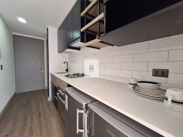 VENDO STUDIO  UF 2.077 A PASOS METRO RODRIGO DE ARAYA. MACUL SEMI AMOBLADO