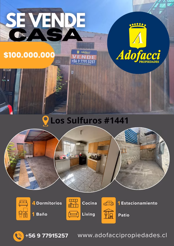 Casa en Venta, Los Sulfuros