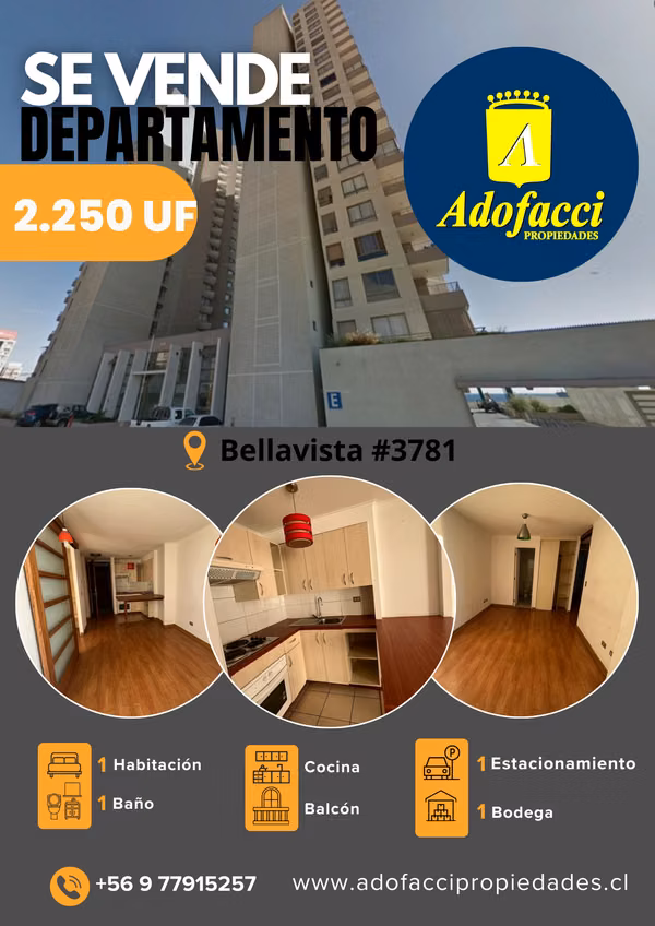Departamento Edificio Porvenir, Bellavista
