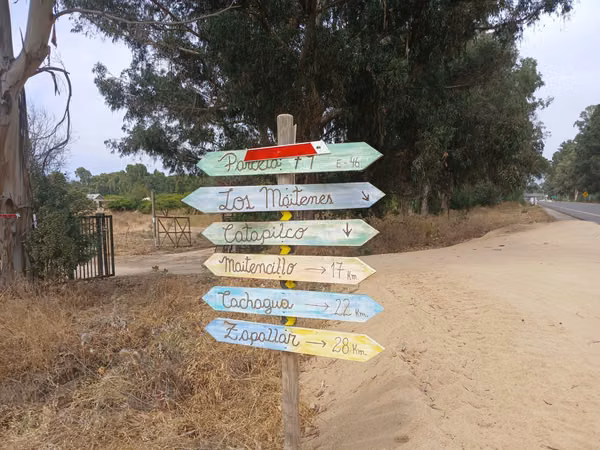 Se Vende Terreno plano de 5000 mt con rol a pasos de la Carretera.  Catapilco