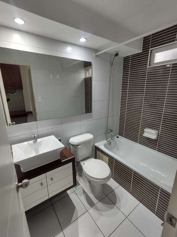 Dpto 1 dorm. estac y bodega, metro Sta Lucia. (132226)