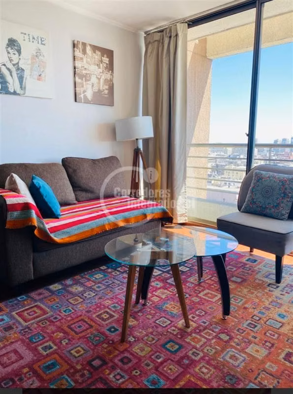 Departamento amoblado en venta de 1 dorm. en Santiago