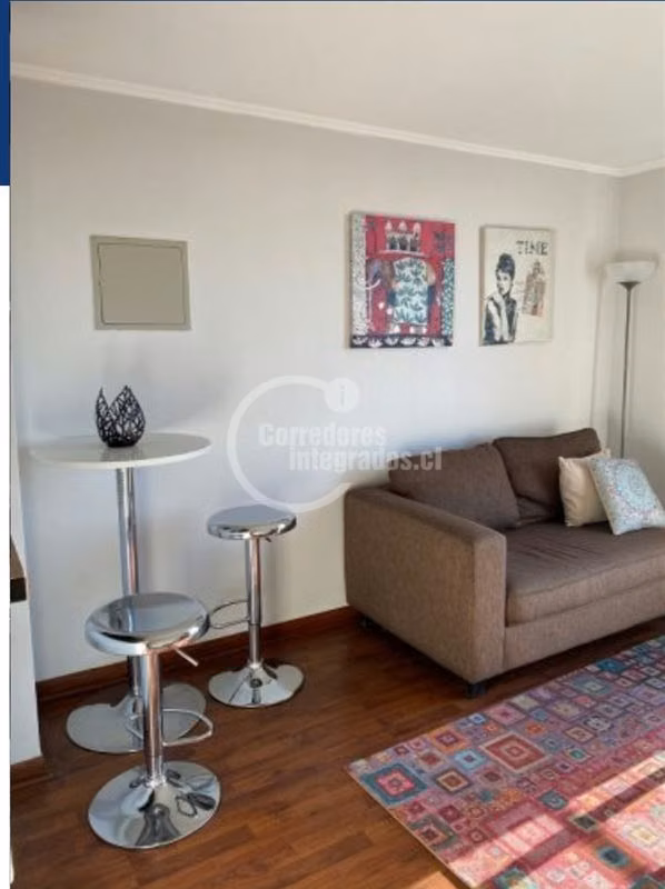Departamento amoblado en venta de 1 dorm. en Santiago