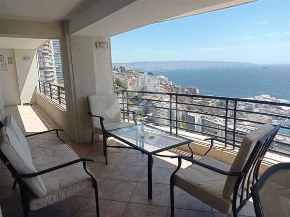 Venta Depto. vista privilegiada al mar 4D 3B Viña del Mar