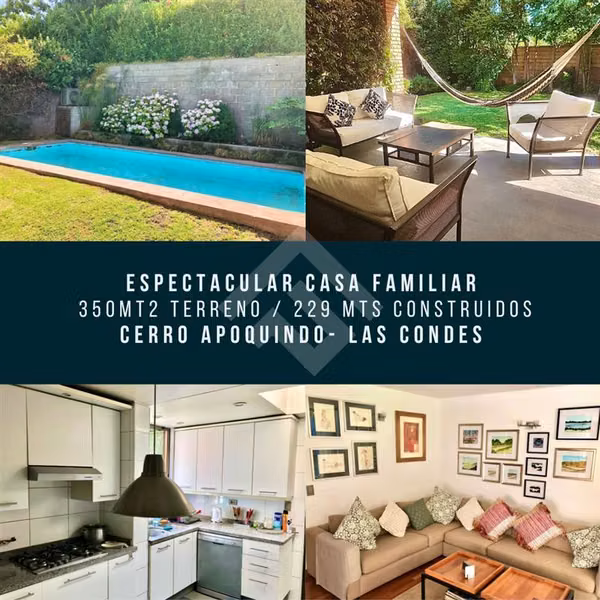 Espectacular Casa Familiar en Venta 6D 5B en Las Condes